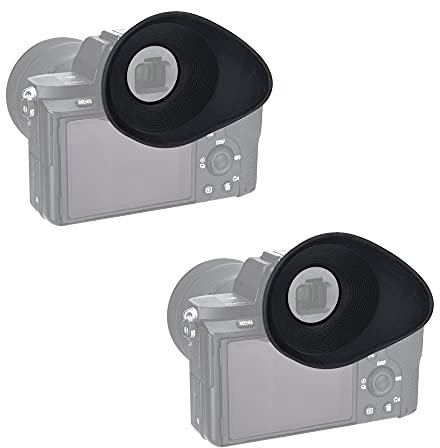 (2 Stück Pro Paket) PROfezzion Weiche große Augenmuschel Sucher für Sony Alpha A9 A9II A7 A7II A7III A7R A7RII A7RIII A7RIV A7S A7SII A58 A99II Ersetzt Sony FDA-EP18 Okular