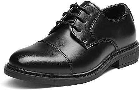 Bruno Marc Anzugschuhe Jungen Schnürhalbschuhe Derby Hochzeit Party Schuhe Kommunion Elegante Schuhe,Size 36,Schwarz,SBOX211K