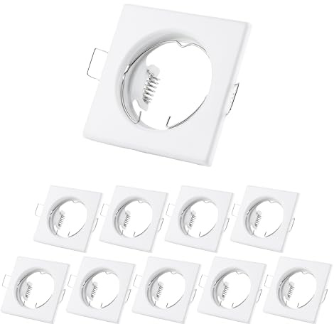 Sweet Led Einbaustrahler GU10 set, Lochmaß Ø55-68mm. 230V, Inkl. GU10 Fassung für LED oder Halogen Leuchtmittel,Material aus Metall, Rund, Eckig Einbaurahmen downlight spot