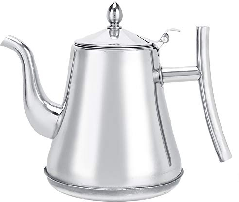 Bouilloire,Théière avec Filtre Infuseur Amovible, Tea Pot,Theière inox avec infuseur Café Thé Récipient D'eau Idéal pour la Maison et la Cuisine