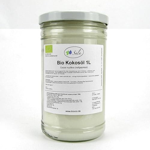 Sala Kokosöl kaltgepresst bio 1000 ml (1 L Glastiegel)