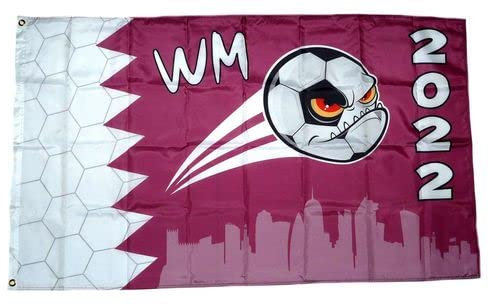 Fahne/Flagge WM 2022 Katar Fußball 90 x 150 cm