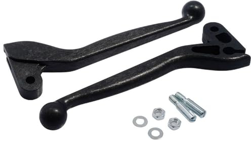 2EXTREME Bremshebel und Kupplungshebel Set kompatibel mit Simson S51, S70 | Set aus schwarzem Kunststoff inkl. Bremshebel, Kupplungshebel, Bolzen, Muttern; kompatibel mit Simson S53, SR50 und SR80
