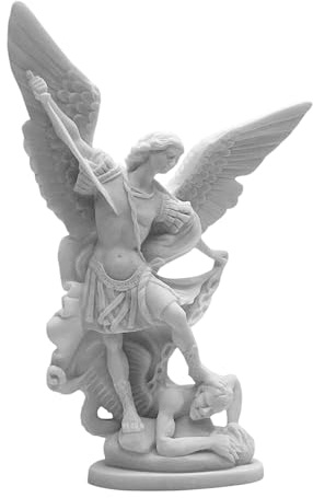 Sankt Michael Erzengel besiegt Luzifer Griechische Statue Skulptur Figur 28 cm