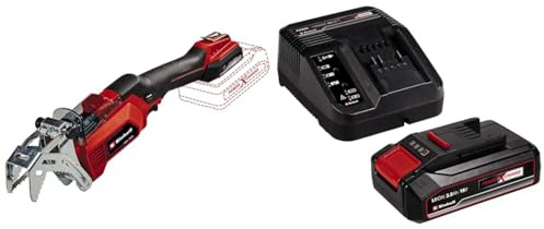 Einhell Coupe-branches sans fil GE-GS 18/150 Li-Solo Power X-Change (18 V, épaisseur max. 100 mm, hauteur de course 20 mm, étrier de retenue amovible + 2 lames kwb,) avec Chargeur et Batterie 2,5Ah