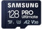 Samsung PRO Ultimate Tarjeta de Memoria MicroSD con Adaptador SD, 128 GB, 200 MB/s y 130 MB/s, UHS-I, C10, U3, V30, A2, 4K UHD, Apta para Smartphone, Tablet, GoPro, DJI Dron, Steam Deck (MB-MY128SA)