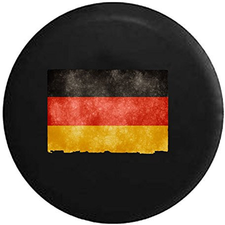 934 Deutsche Flagge In Not Und Deutschland Reserverad Reifenabdeckung Schmutzfest Reserveradabdeckung Sonnenschutz Radreifenabdeckung Universal Für Anhänger Wohnmobil Rv 15Inch