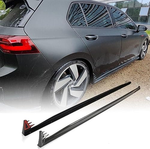 HAVERN Auto Seitenschweller Flügeldiffusor für V-W Golf 8 GTI 2021-2022 Hatchback 4-Door, Antikollisions Splitter Diffusor Seitenstufen dekorative Accessoires