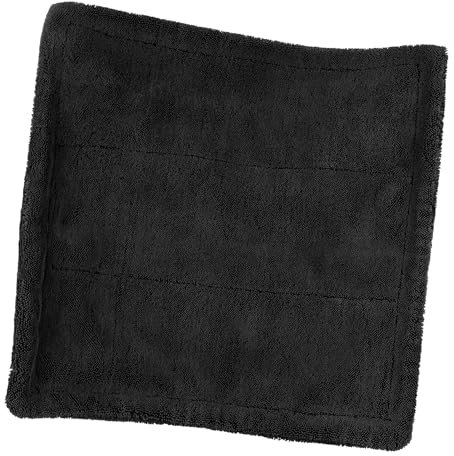 KULT Premium Auto Trockentuch S 1.700 GSM 40x40cm schwarz I saugstärkstes & hochwertigstes Trockentuch I fusselfrei, weiche Fasern, kratzerfrei, mit Tasche