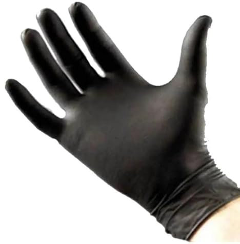 SOLEPLASTIC Guanti Nitrile Neri Guanti Monouso (1000, L)