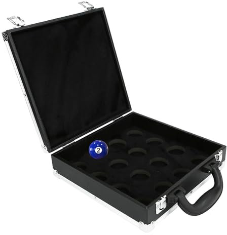 Hspemo Koffer, Pool-Billard-Zubehör, 30 X 27 X 9 Snooker-Billard-Aufbewahrungsbox, Pool-Tragekoffer-Zubehör mit Tragegriff, Pool-Koffer, 8-Ball-Bling-Schmuck, Billard-Pool