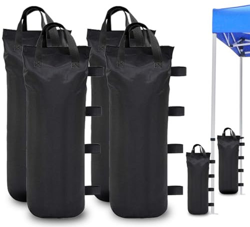 Pavillon Gewichte Sandsäcke Wind für Outdoor - 4 Stück Canopy Gewichtstaschen Zeltstangen zu befestigen - Gazebo Befüllen Sandsäcke Erweitern Zelt Stabilität für Camping Strand Garten