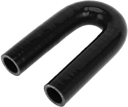 X AUTOHAUX 25mm/0.98 ID 150mm/5.91 Length 180 Degrees Black Silicone Hose | 1 Pcs, Car Coolant Hose, Universal