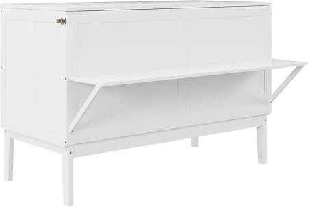 Generisch Schrankbett mit Lattenrost, Wandklappbett, Stehschrankbett mit Lattenrost, Jugendzimmer Bett, Schlichtes Weiß, 140x200 cm