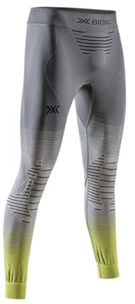 X-Bionic Herren Invent FX Hose – Thermoregulation, Performance-Boost, 3D Bionic Sphere System, Retina Ultra-Hochauflösung – Ideal für Wintersport & Outdoor - Grau/Hellgrau/Kanariengelb, M