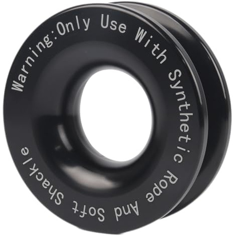 Soft Shackle Recovery Ring - 41,000 lbs Capacity | Heavy-Duty Snatch Block Pulley, Winch Accessories Kit for Trucks and Vehicles, Aluminum Alloy -Resistant Compatible Rings
