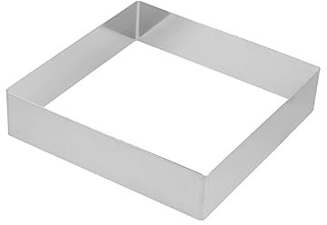 Gatuida Molde Cuadrado Para Mousse De Acero Inoxidable 22 Cm Acero Inoxidable Resistente a Altas Temperaturas Para Repostería y Cocina Reutilizable Para Pasteles y Galletas