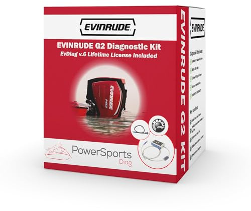 Evinrude G2 diagnostiskt kit med EvDiag v.6 – fullständigt diagnostiskt verktyg för E-TEC G2-motorer – inkluderar programvara, NMEA 2000-kabel, manualer, obegränsade uppdateringar och 24-månaders