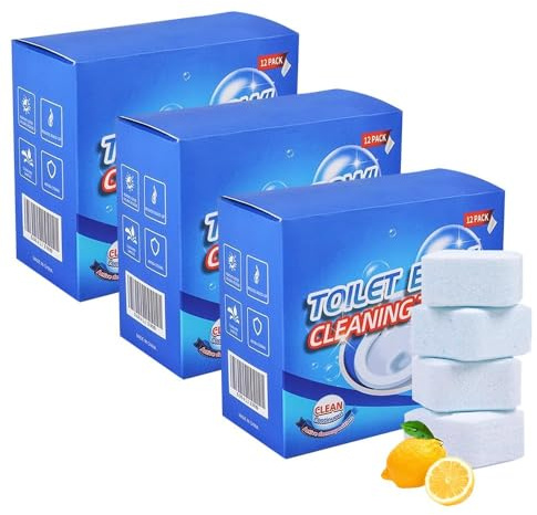 WC Reiniger Extra Stark, 2025 Neu WC Schaum, 12PCS Toilet Bowl Cleaner Tablets Toilettenreiniger Urinsteinentferner Extra Stark für Wasserkästen für Glanz und Frischen Duftchaum (3)