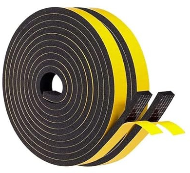 CROWEL Ruban adhésif en mousse EVA 5 m, épaisseur 3 mm, joint anti-collision à forte adhérence, largeur 6 à 25 mm, for isolation phonique(6mm 3pcs)