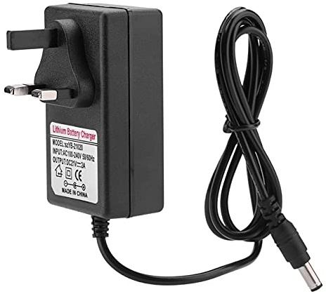 21V Lithium Battery Charger - Fast AC/DC Power Adapter for Mini Chainsaws, Security Monitors & Dash Cams | Power Tool Battery Charger Overcharge Protection 2A