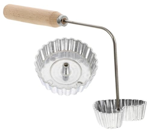 MUCKLILY Stampo per Frittura Snack Antiaderente Manico Formine per Frittelle e Uova Resistente e Sicuro per Cucina Domestica