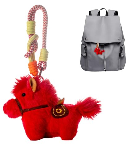 Generico Cheval gosedjur - hängande figurer Doux, av Lanière Pour Sac Dos | för kvinnor, vuxna, säck, jubileum, Noël, Nouvel An 2026, Et Cadeaux De Fête