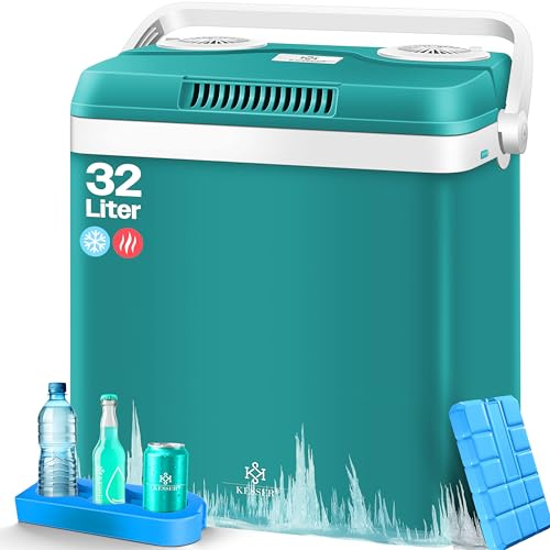 KESSER Contenitore frigo termico da 32 litri, refrigerante e caldo, 12 e 230 V, per auto, barca e campeggio, mini frigorifero con modalità ECO & MAX