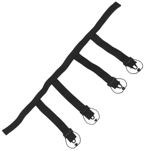 DEARMAMY Ligas Elásticas para Hockey sobre Hielo Ajustables, Porta Ligas de Portero Negro Talla L, Sujetador de Calcetines Resistente para Equipo de Hockey, Accesorio Deportivo