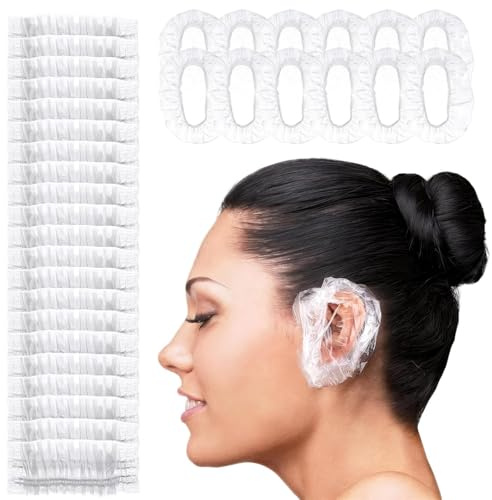 Cache-Oreilles Jetables Transparents, 100 Pièces, Erwachsenenversion