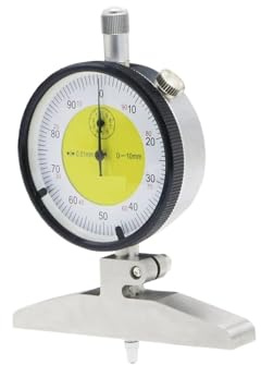 Indicatore di profondità a quadrante in lega temprata Indicatore di profondità a quadrante 0-10 mm Indicatore di profondità Calibro di profondità(5328-10B 0.01mm)