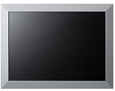 Bi-Office, Blackboard Kamashi Glam, Kreidetafel mit Silber MDF Rahmen, 60x45cm