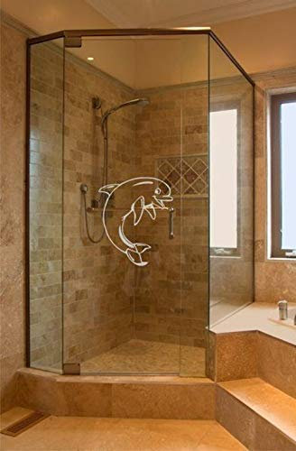 Aufkleber Delfin Glasdekor Duschwand Dusche GD33 Fensterfolie wasserfest Folie Duschkabine