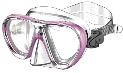 SEAC Procida, Masque de Natation et de Snorkeling pour Enfants, Deux Vitres en Verre Trempé