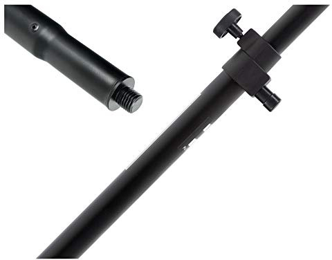 Pronomic Distanzstange für M20- und 35mm-Flansch - aus Stahl und Aluminium - 35 mm Boxenflansch an der Oberseite - zur Montage von Topteilen auf Subwoofer - mit federgelagertem Rastbolzen - schwarz