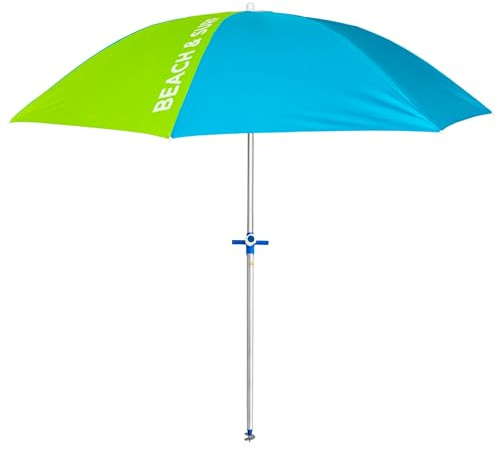 Pincho Ombrellone da spiaggia Ø180 cm Acciaio, tessuto poliestere con protezione UPF 50+, sistema, punta in alluminio e levetta, 8 aste in acciaio da 3 mm, reclinabile