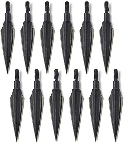 AMEYXGS 6pcs Bogenschießen Jagdspitzen 100/120/150/200 Grain Metall pfeilspitzen Traditionelle Pfeilspitzen für Armbrust Compound und Recurve Bogen Shooting Jagd im Freien (Typ10-140grain)