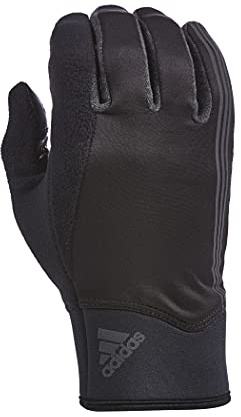 adidas Winter Performance Prime 2.5 Handschuh mit Wabenmatrix-Handfläche für Griffigkeit und Touchscreen-Leitfähigkeitspunkte, schwarz/grau, Größe S/M
