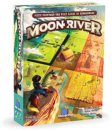 Strategy Board Game, Kingdomino Mechanic with a Twist, Tabletop Game for Kids Teens Adults and Family Game Nights, Ages 8+, 2-4 Players, Moon River by Blue Orange Games