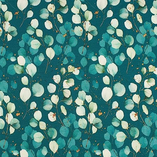 Jersey Stoff Eukalyptus, petrol (Länge am Stück: ab 50cm / Breite: 140cm)