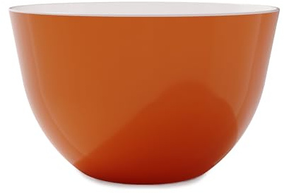 Trebonn - PILE, stapelbar skål - Diameter 28 cm x h 17 cm - Rymlig skål med glänsande finish, perfekt som salladsskål eller soppskål (Orange)