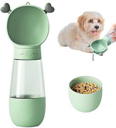 Sertay 350ml Tragbare Hundetrinkflasche, Hunde Trinken Wasser, Katze Haustier Wasserflasche, Wasserflasche Haustiere Unterwegs, Hundefutter Becher Wandern, Geeignet für Kleine und Mittelgroße Hunde