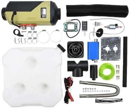 NIBOTT 12V/24V 5KW Auto Diesel Riscaldatore di Parcheggio Aria di Controllo Remoto LCD Protezione Contro Il Surriscaldamento Riscaldatore for Camion Barche Camper Van Camper