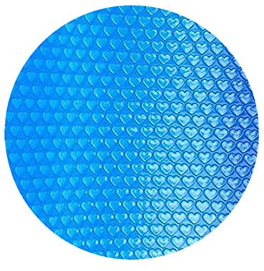 CAKEEYUM Solar Swimming Pool Cover 15ft Round Thermal Heart-shaped Foam Film Covers for Inground Above Ground Swimming Pool Cover 10ftSwimming Solar