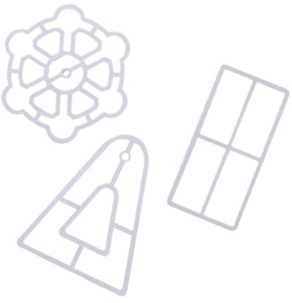 FUNOMOCYA Ferris Wheel Cookie Mold and Biscuit Cutter Set, Non-Stick Embossing Sugarcraft Cutters, 3pcs Dessert Baking Molds for Pastry and Fondant Use
