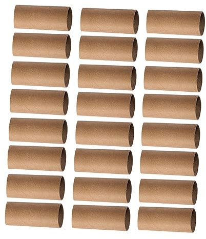 ULDIGI 30 Stück Bastelrollen Papier Papprollen Natürliche Farbe 5,2cm Durchmesser Reißfest Für Kinder Selbstgemacht Kunst Kindergarten Schule
