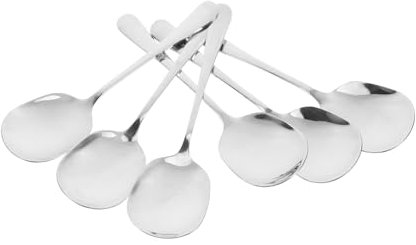 OUNONA Große Löffel Zum Servieren Von Speisen 6 Stück Große Servierlöffel Aus Edelstahl Silberne Utensilien Spülmaschinenfest Vielseitig Für Die Küche Und Gastronomie