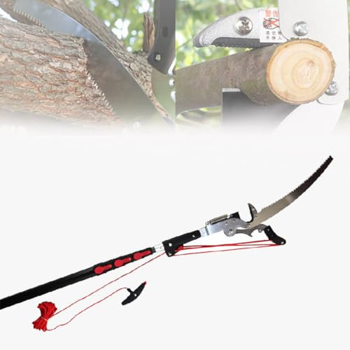 WXPXYBF Podadora de árboles con Mango telescópico, podadora Manual de Ramas, Sierra de pértiga, para Herramientas de jardín, podadoras, Sierras de pértiga manuales, Altura Extensible, 5,4 m
