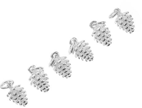 VILLCASE 6stücke Weiße Tannenzapfen Anhänger Diy Schmuckanhänger Für Armband Halskette Basteln Modische Charms Für Besondere Anlässe Und Geschenkideen