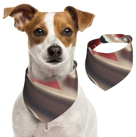 Hundehalstuch, waschbar, für kleine bis große Haustiere, für Mädchen oder Jungen, Haustierzubehör, Rot und Weiß